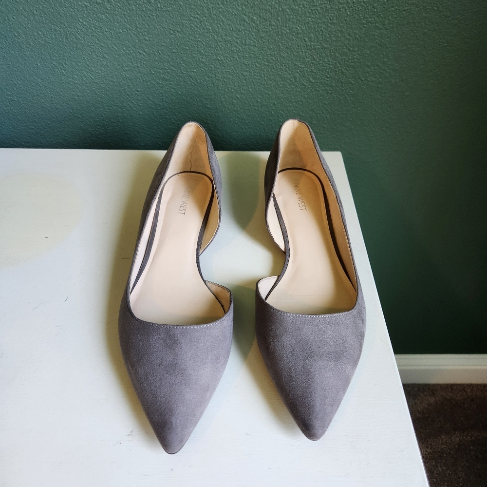 Nine West Saige d'Orsay Flats Grey 11